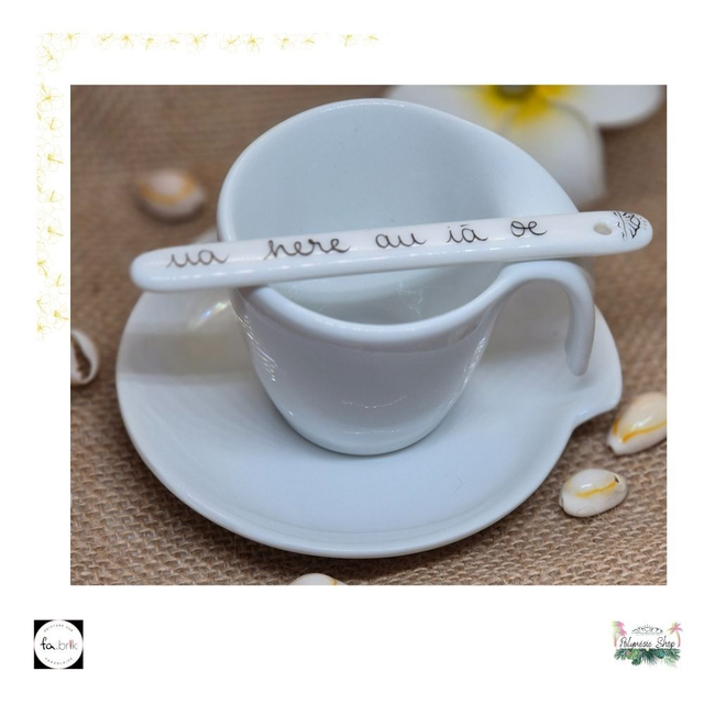 Touillette à café "Ua here au ia oe?" (je t'aime)