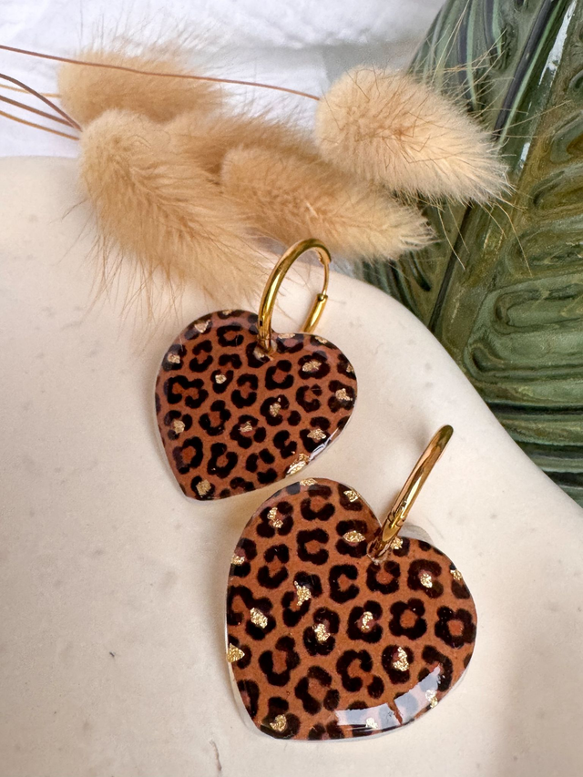 Boucles d'oreilles Cœur motif.