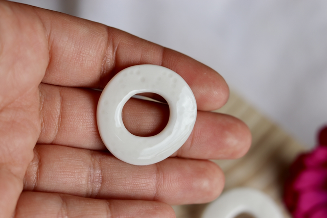 Boucles d'oreilles en porcelaine