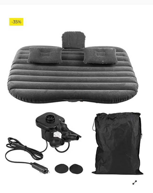 Dioche Cama Inflable de Coche Plegable, Colchón de Viaje para Asiento Trasero Automóvil, Colchón de Aire de Camping