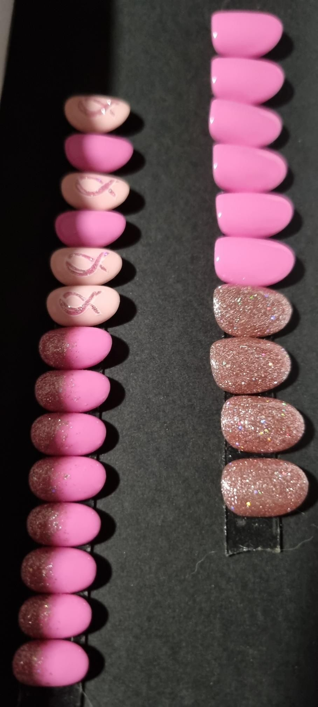 Octobre rose pailleté rond xs