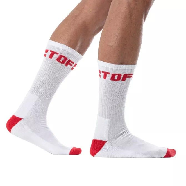 Chaussettes Sport Blanc-Rouge