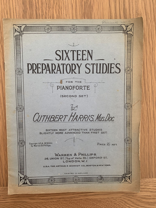 Sixteen Preparatory Studies for the pianoforte