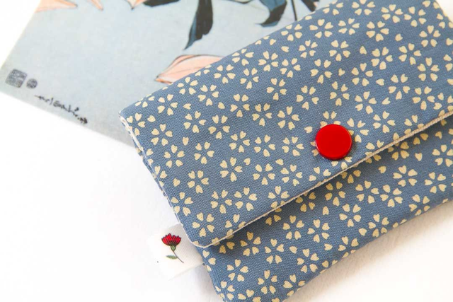 Monedero grande Mini Sakuras Azul Claro