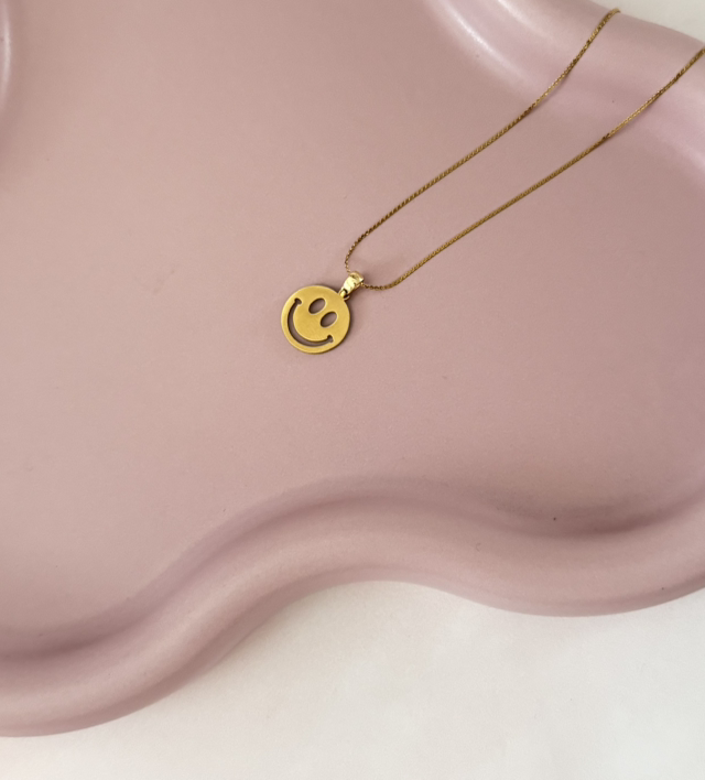 RVS Ketting Happy Face