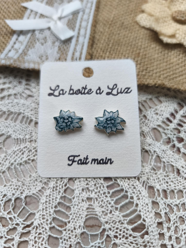 Puces d'oreilles "Edelweiss"