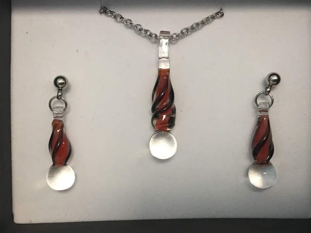 Parure pendentif boucles d’oreilles réf PA 078