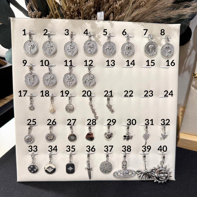 Charms Inox couleur argenté - au choix