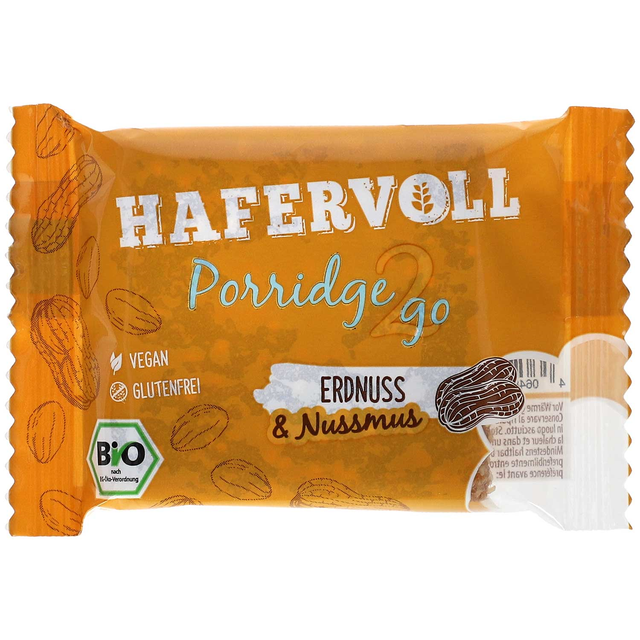 Bio Hafervoll Porrige2Go Erdnuss 55g