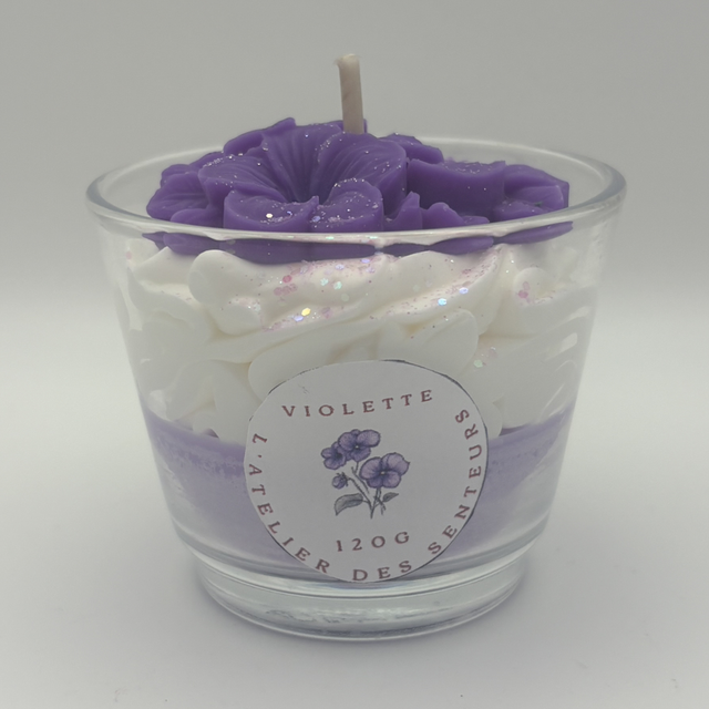 Bougie gourmande violette