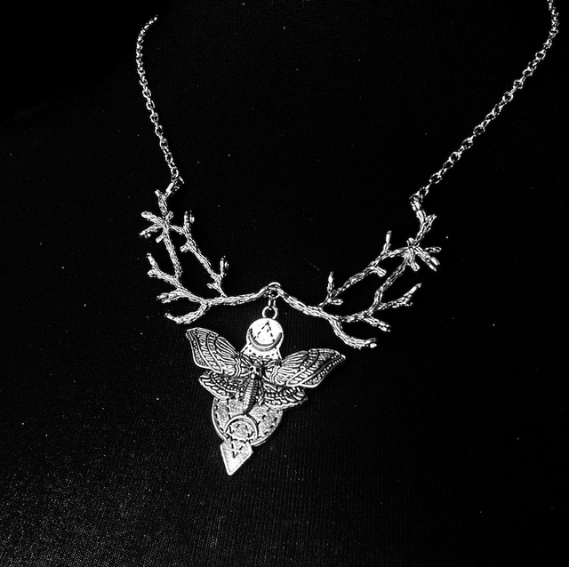Twilight moth necklace 