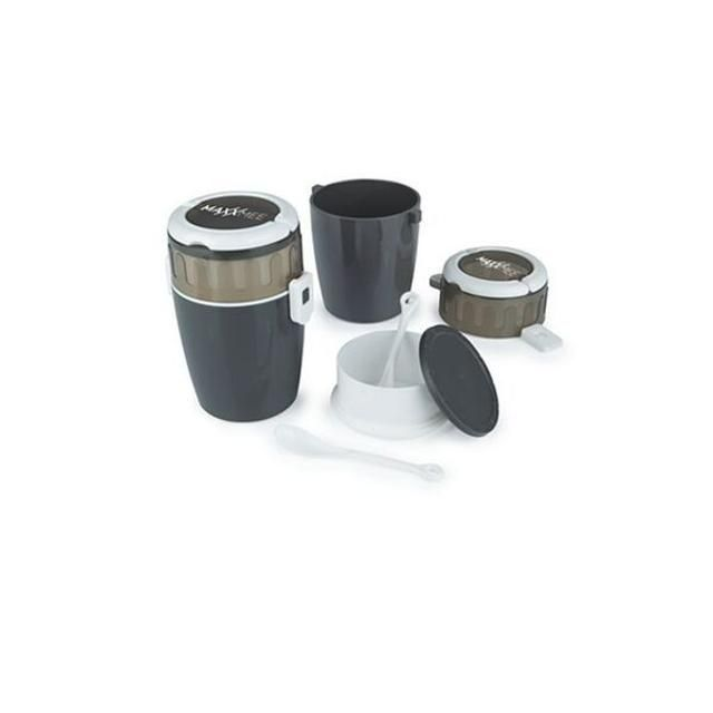 MAXXMEE Lunchbox 2er-Set 900ml Grau/weiß