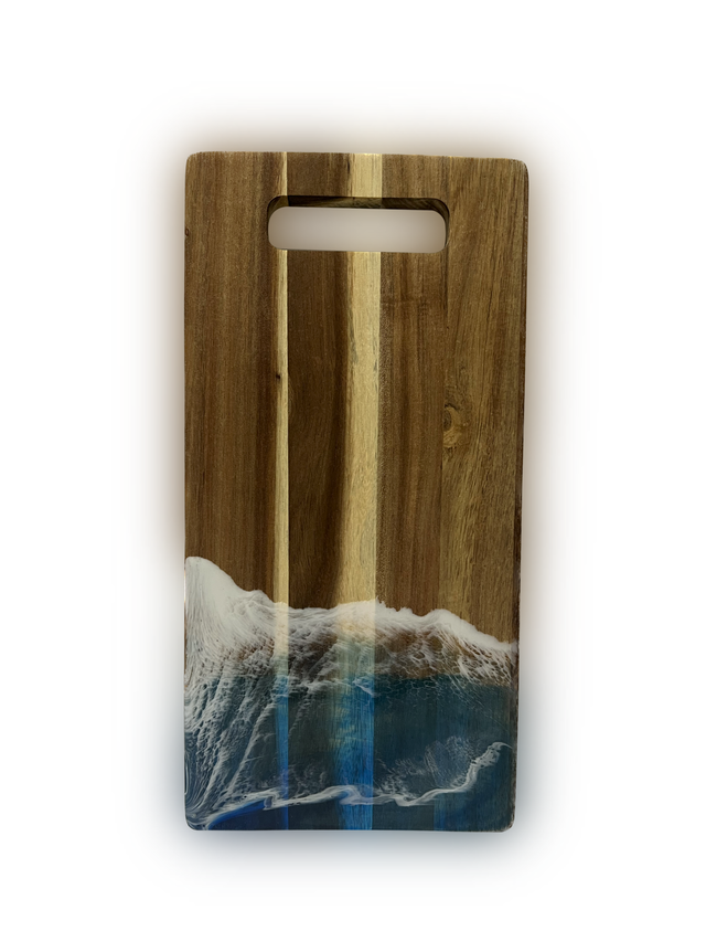 Serveerplank Acacia Hout Epoxy Oceaan Middel
