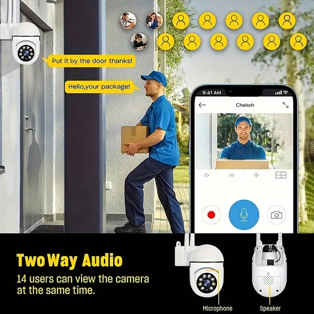 Ease Life Wireless WiFi Security Camera 1080P HD 2pcs 