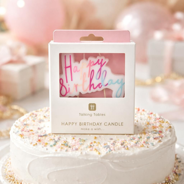 Bougie Happy Birthday pastel 