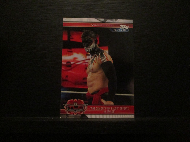 "The Demon" Finn Balor Defeats AJ Styles - Champions Original Trading Card #6