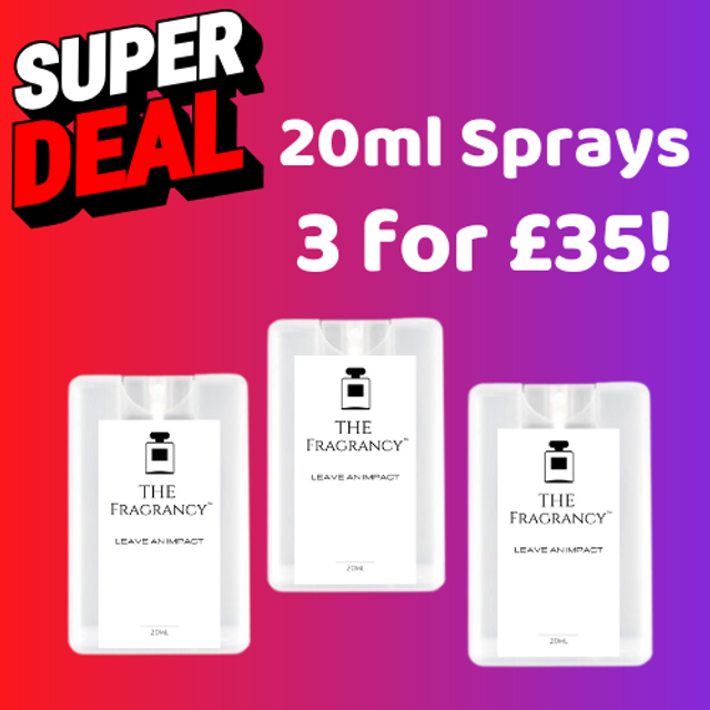 20ml Sprays - 3 for £35!