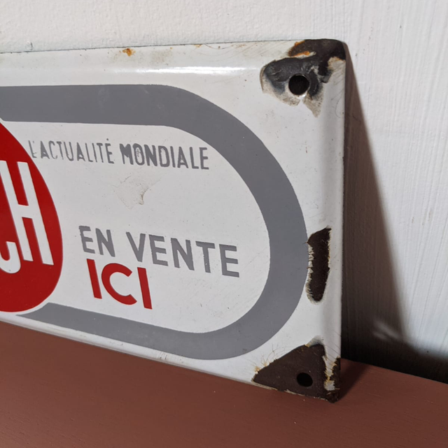 Plaque émaillée publicitaire « Paris Match »