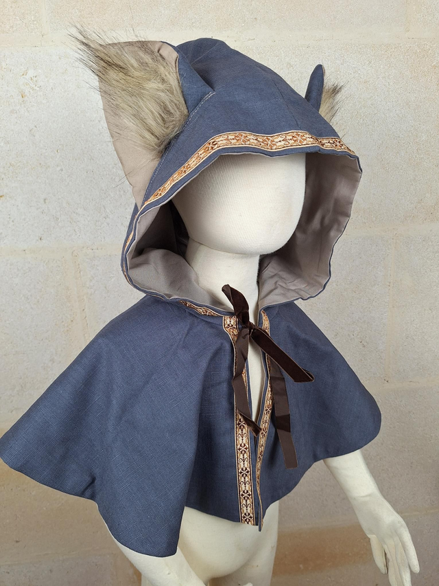 Capuchon Enfant 3/6 ans en lin 