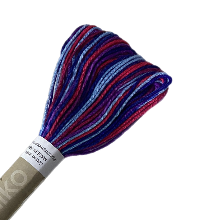 Fil Sashiko dégradé mauve 20M