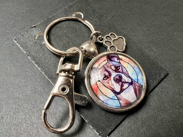 Boxer Dog Keyring
