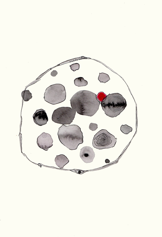 Encre originale et unique pour le livre « Les comptines du week-end ». Titre : 50