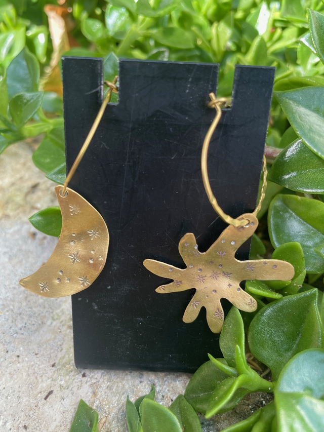 Pendientes Sol Luna Estrella