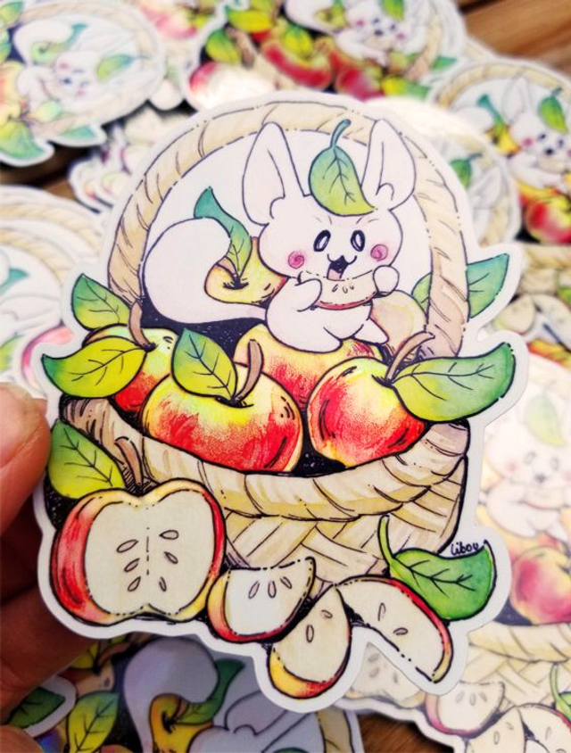 Sticker | Panier de pommes
