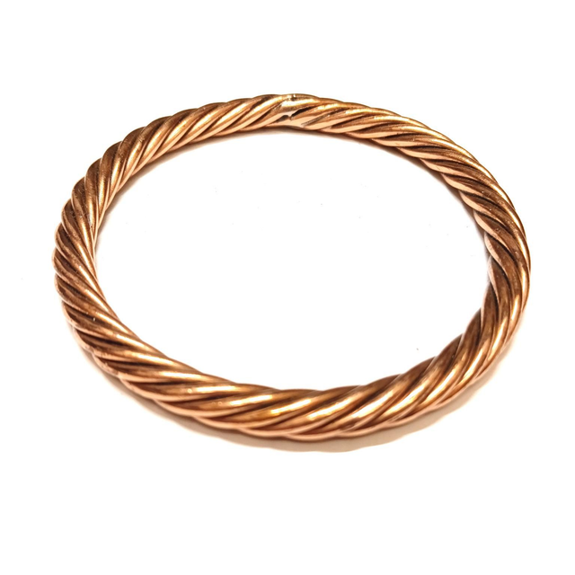 Bracelet jonc cuivre tresse 