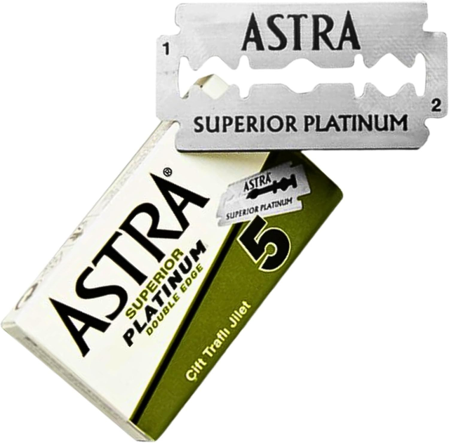 Astra Superior Platinum Double Edge Razor Blades for Professional Barbers and Traditional Shaving Enthusiasts