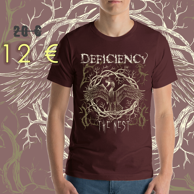 T-SHIRT DEFICIENCY "The Nest" - BURGUNDY