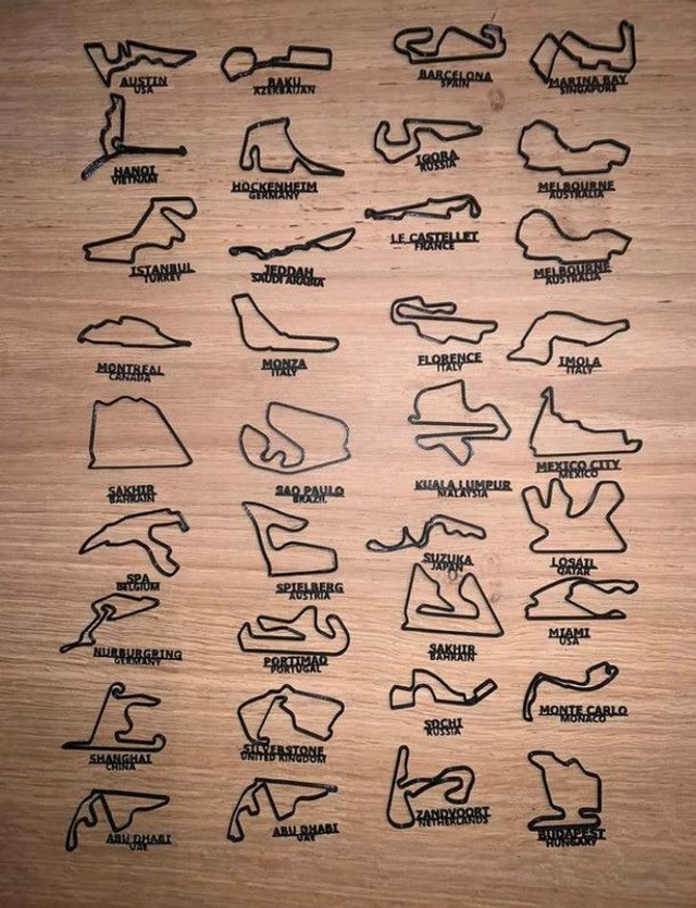 37 3D geprinte f1 circuits