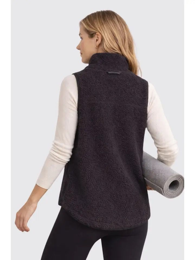 Born Nouli Motion Teddy Fleece Zip Gilet - Black