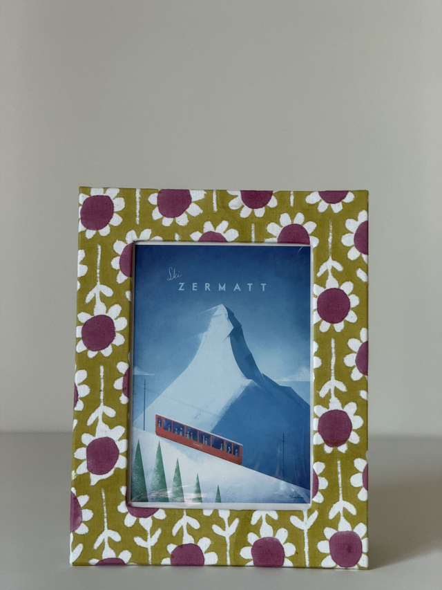 Cotton Fabric Mounted Photo Frame