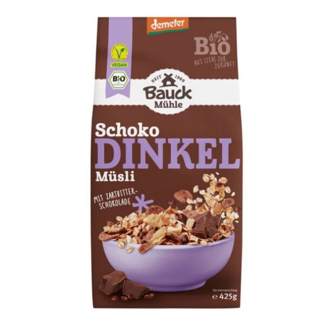 Bauck Mühle Dinkel Schoko Müsli 425g Packung
