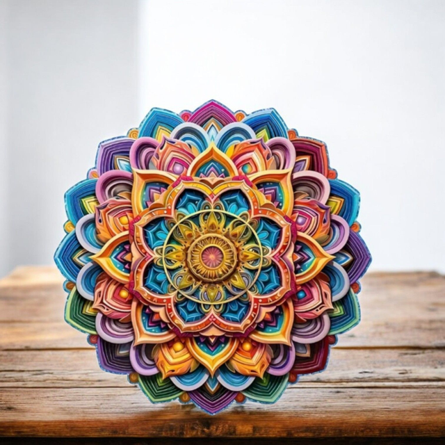 Wooden Puzzle Mandala