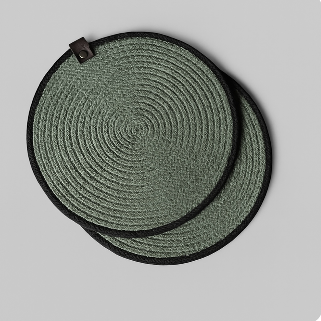 Lot de 2 dessous de plat bi-color