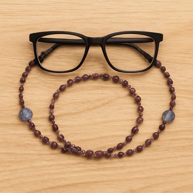 Cordon de lunettes Lépidolite ~Apaisement & Sérénité