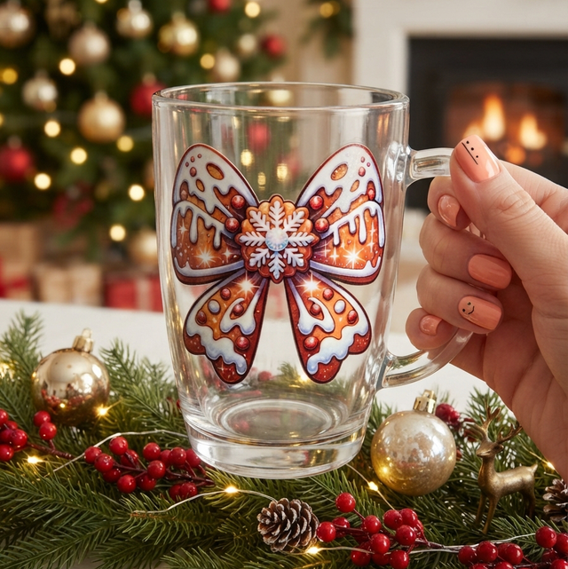 Christmas Glass Mugs