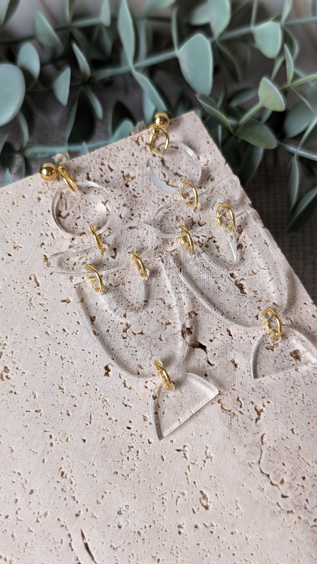 Boucles d'oreilles transparentes en plexi