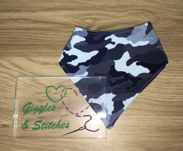 Blue Camouflage Bandana Bib