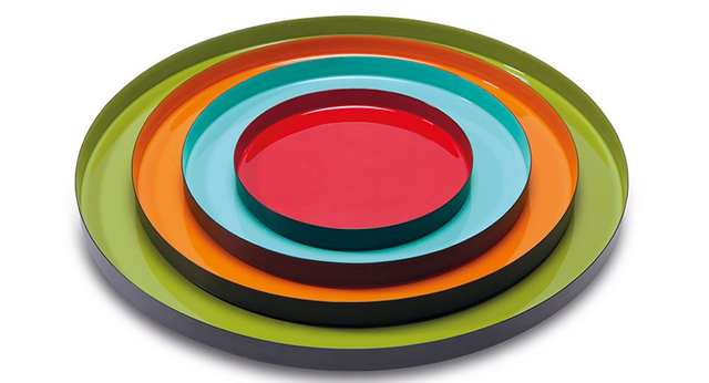 Emaille Tabletts (Set à 4 Stk.)