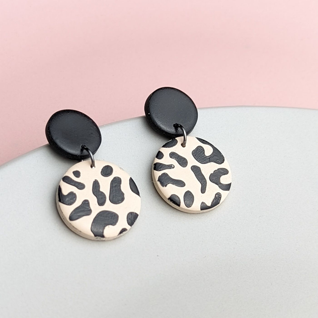 Animal Print Dangle Earrings
