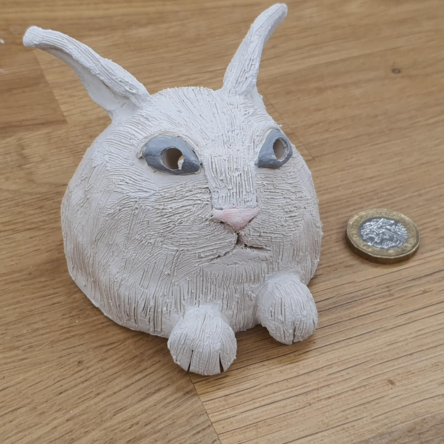 Bunny / white rabbit tealight holder