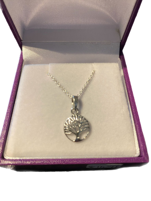 Sterling Silver Dainty Tree of Life Necklace