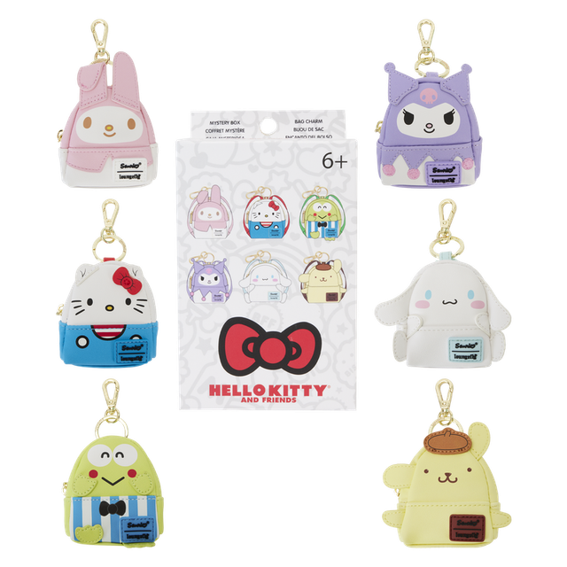 Loungefly:  Sanrio Hello Kitty & Friends Cosplay Mystery Mini Backpack Keychain Charm