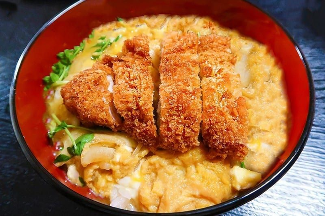 Katsu Pork Cutlet Egg &amp; Onion Rice Bowl