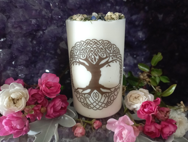 Bougie pilier Arbre de Vie 🌳