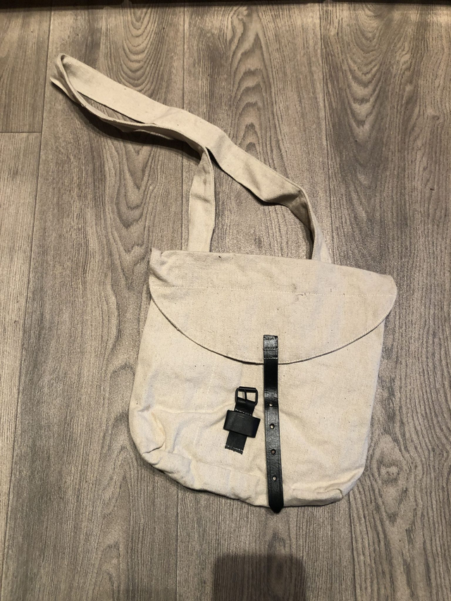 Skuldertaske - hvid bomuld