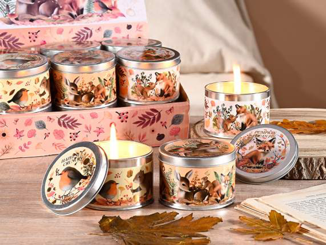 Candela profumata animaletti del bosco